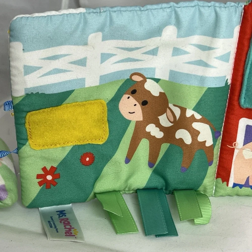 Ms Rachel Sensory Learning Farm Soft Activity Book Baby Infant Toy EUC